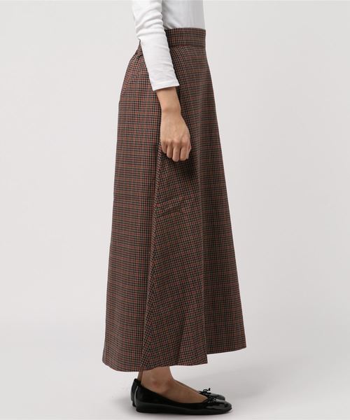 LIPSTAR（リップスター）の「チェックAラインフレアスカート（スカート・レディース・ブラウン/ブラウン系その他2・M）」の3枚目の写真