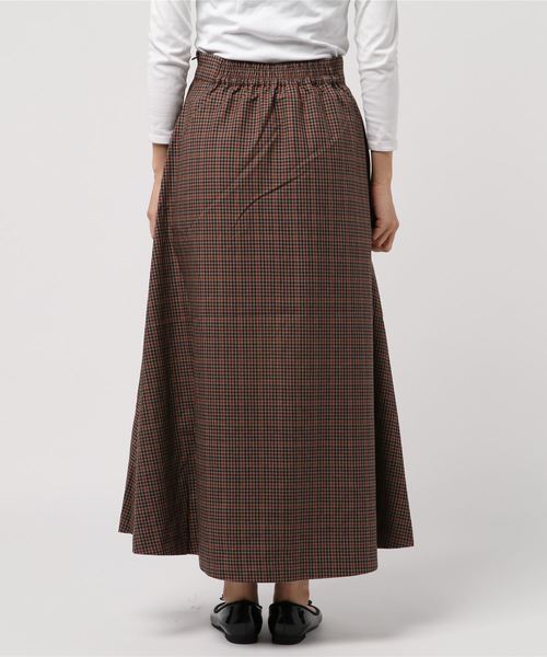 LIPSTAR（リップスター）の「チェックAラインフレアスカート（スカート・レディース・ブラウン/ブラウン系その他2・M）」の4枚目の写真