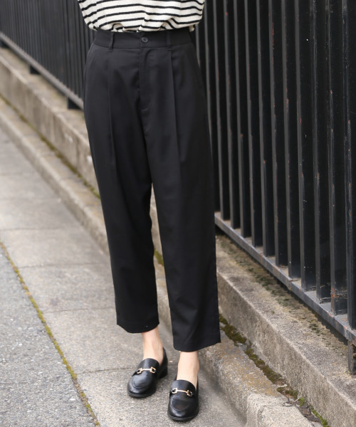 LOWRYS FARM（ローリーズファーム）の「カラーワイドテーパード　813333（その他パンツ・レディース・ブラック/ブラウン/ピンク・MEDIUM/LARGE）」の2枚目の写真