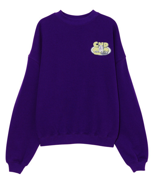 Candy Stripper(キャンディストリッパー)の「CANDY DEEJAY SWEAT トップス(Tシャツ/カットソー・レディース・オフホワイト/ブラック/パープル/ピンク・2)」の4枚目の写真