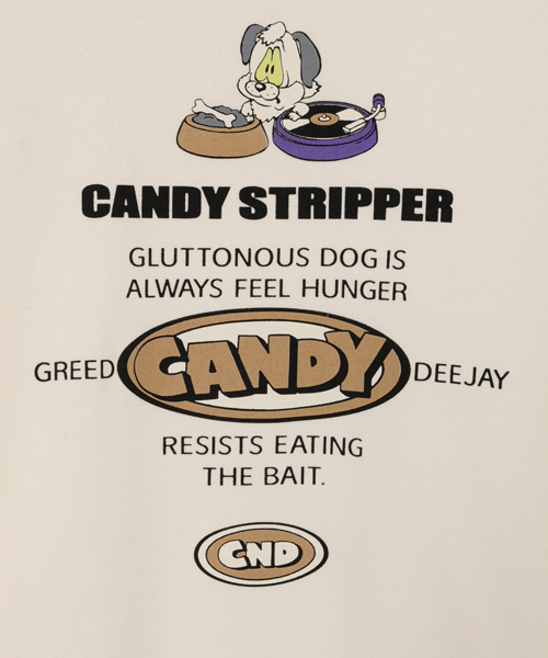 Candy Stripper(キャンディストリッパー)の「CANDY DEEJAY SWEAT トップス(Tシャツ/カットソー・レディース・オフホワイト/ブラック/パープル/ピンク・2)」の10枚目の写真