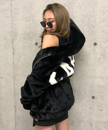 ENVYM | ＢＡＣＫ ＬＯＧＯ ＦＡＲ ＢＬ(ブルゾン)
