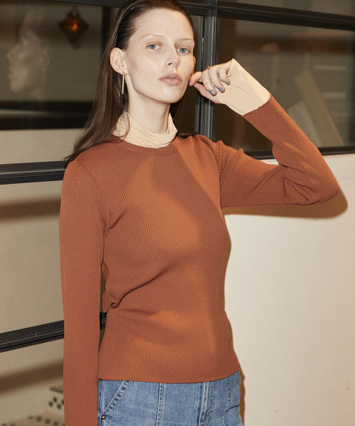 MAISON SPECIAL(メゾンスペシャル)の「バックレースアップニット 【MAISON SPECIAL/メゾンスペシャル】(ニット/セーター・レディース・ブラック/アイボリー/キャメル・FREE)」の5枚目の写真
