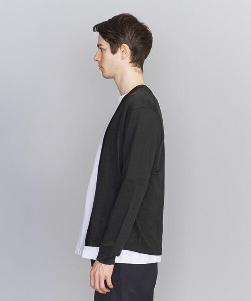 BEAUTY&YOUTH UNITED ARROWS（ビューティーアンドユースユナイテッドアローズ）の「BY ウォッシャブル ノーボタン カーディガン（カーディガン/ボレロ・メンズ・ネイビー/ダークグレー/ライトブルー/オリーブ・LARGE/MEDIUM/SMALL/X-LARGE）」の7枚目の写真