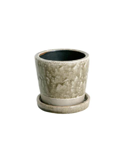 DULTON(ダルトン)の「COLOR GLAZED POT/3.5号 植木鉢(フラワーベース・メンズ・ターコイズブルー/ライム/イエロー/オレンジ/ブルー/アイボリー/グレー系その他/グリーン系その他/ライトパープル/バイオレット・FREE)」の3枚目の写真