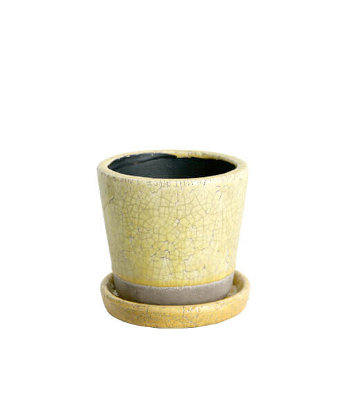 DULTON(ダルトン)の「COLOR GLAZED POT/3.5号 植木鉢(フラワーベース・メンズ・ターコイズブルー/ライム/イエロー/オレンジ/ブルー/アイボリー/グレー系その他/グリーン系その他/ライトパープル/バイオレット・FREE)」の9枚目の写真