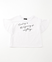 COMME CA ISM（コムサイズム）の「メッセージプリント フレアスリーブ Ｔシャツ（Tシャツ/カットソー・キッズ）」