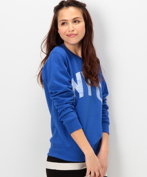 Jewel Changes（ジュエルチェンジズ）の「ATESPEXS プリントスウェット / エイトスペックス/ コラボレーション ＋ ◆（スウェット・レディース・ホワイト/コバルトブルー・フリー）」の2枚目の写真