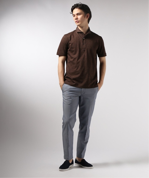 EDIFICE（エディフィス）の「メランジシルケットテンジク カッタウェイ（ポロシャツ・メンズ・ホワイト/チャコールグレー/ブラウン/ブルー系その他・LARGE/MEDIUM/SMALL/X-LARGE）」の19枚目の写真