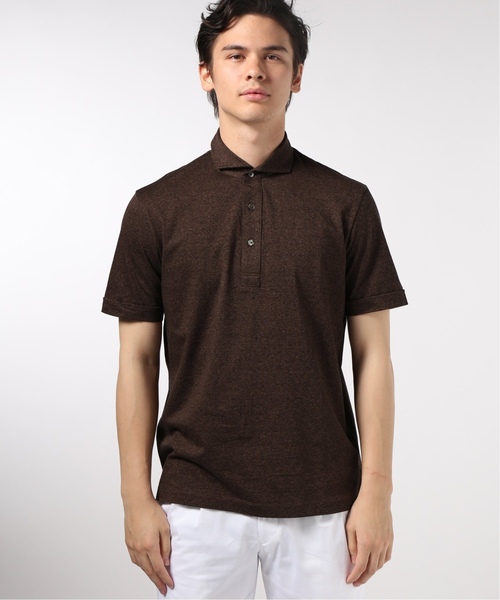 EDIFICE（エディフィス）の「メランジシルケットテンジク カッタウェイ（ポロシャツ・メンズ・ホワイト/チャコールグレー/ブラウン/ブルー系その他・LARGE/MEDIUM/SMALL/X-LARGE）」の20枚目の写真