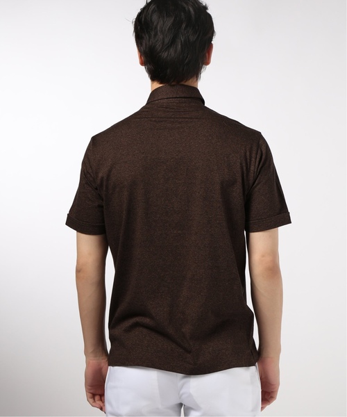 EDIFICE（エディフィス）の「メランジシルケットテンジク カッタウェイ（ポロシャツ・メンズ・ホワイト/チャコールグレー/ブラウン/ブルー系その他・LARGE/MEDIUM/SMALL/X-LARGE）」の22枚目の写真