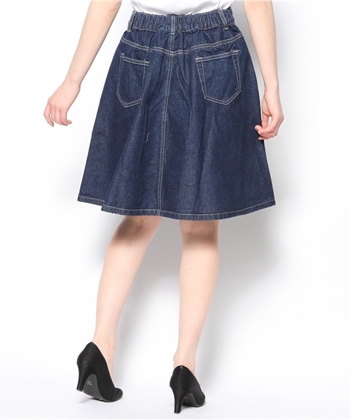 Chico（チコ）の「デニムフレアスカート（デニムスカート・レディース・ネイビー・FREE）」の3枚目の写真