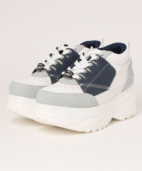 YOSUKE(ヨースケ)の「「YOSUKE/ヨースケ」厚底レースアップスニーカー(スニーカー・メンズ・ブラック/ホワイト系その他/ブラック×ピンク/ホワイト×ブラック/クリアブラック/シルバー系その他/ベージュ/ワイン/ネイビー・26/25.5/26.5/27)」の7枚目の写真