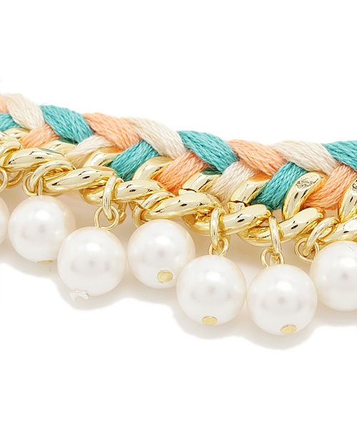 CIAOPANIC（チャオパニック）の「【Ciaopanic】パール編み込みネックレス（ネックレス・レディース・ピンク/レッド・0）」の5枚目の写真