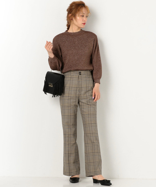 archives（アルシーヴ）の「【SETUPにも】先染めチェックストレートパンツ（その他パンツ・レディース・ベージュ/ブラウン・MEDIUM）」の7枚目の写真