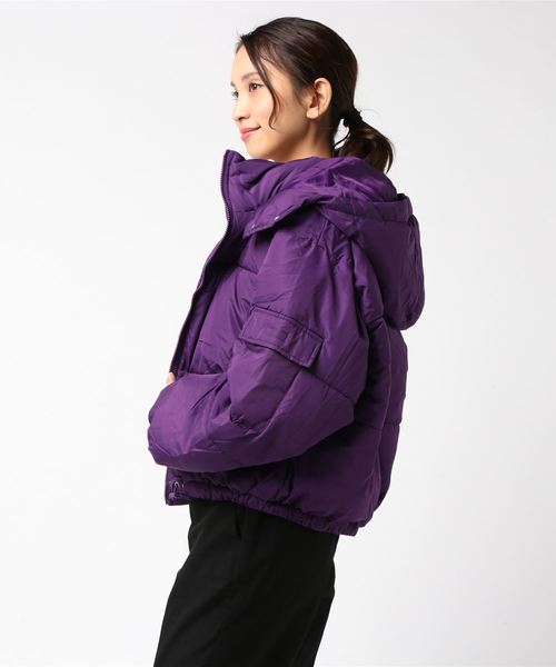 SpRay（スプレイ）の「フード付ファイバーダウン（ダウンジャケット