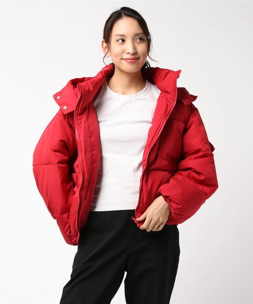 SpRay（スプレイ）の「フード付ファイバーダウン（ダウンジャケット