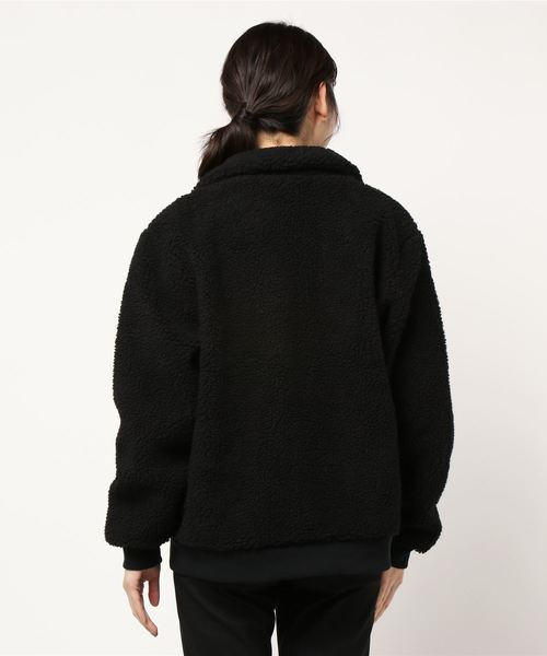 Bling Leads（ブリングリーズ）の「/Bling Leads/ボアジャケット（ブルゾン・レディース・ホワイト/ブラック/ベージュ/ブラック系その他/キャメル/ダークグリーン/ライトパープル/カーキ・MEDIUM/LARGE/X-LARGE）」の10枚目の写真