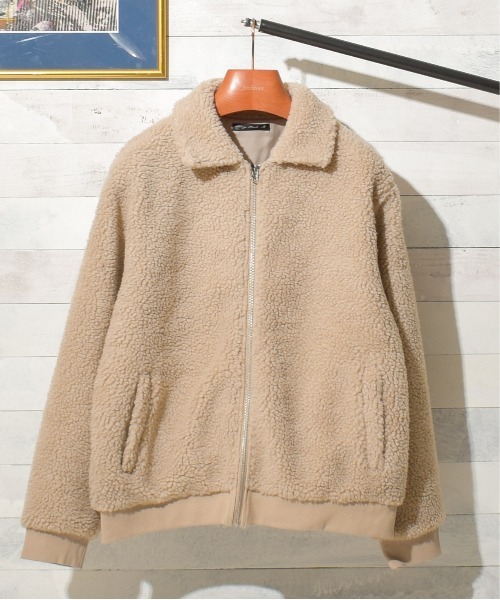 Bling Leads（ブリングリーズ）の「/Bling Leads/ボアジャケット（ブルゾン・レディース・ホワイト/ブラック/ベージュ/ブラック系その他/キャメル/ダークグリーン/ライトパープル/カーキ・MEDIUM/LARGE/X-LARGE）」の5枚目の写真