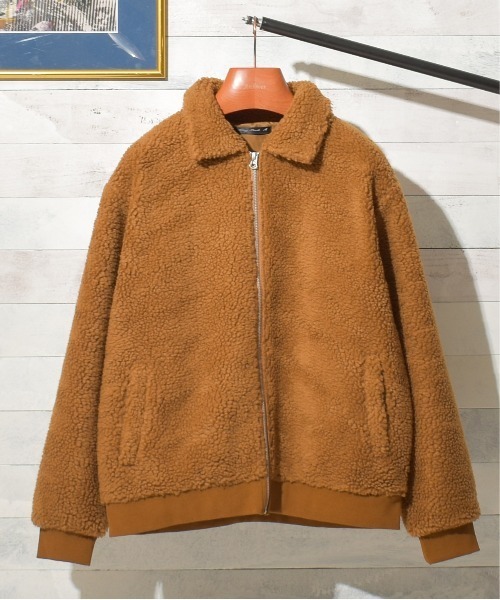 Bling Leads（ブリングリーズ）の「/Bling Leads/ボアジャケット（ブルゾン・レディース・ホワイト/ブラック/ベージュ/ブラック系その他/キャメル/ダークグリーン/ライトパープル/カーキ・MEDIUM/LARGE/X-LARGE）」の8枚目の写真