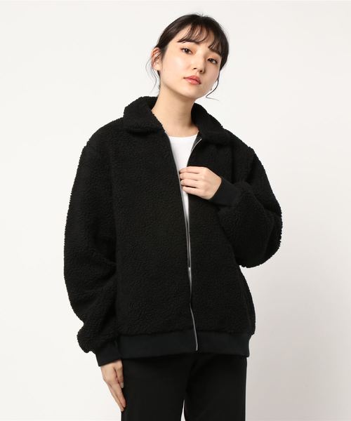 Bling Leads（ブリングリーズ）の「/Bling Leads/ボアジャケット（ブルゾン・レディース・ホワイト/ブラック/ベージュ/ブラック系その他/キャメル/ダークグリーン/ライトパープル/カーキ・MEDIUM/LARGE/X-LARGE）」の15枚目の写真