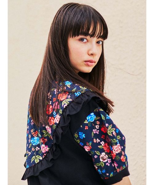 merry jenny(メリージェニー)の「フローリストキルトワンピース(ワンピース・レディース・ブラック/ベージュ・FREE)」の8枚目の写真