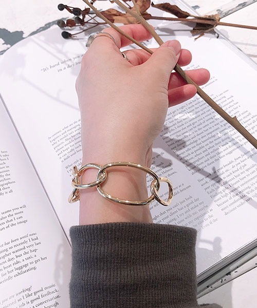 PairPair(ペアペア)の「チェーンバングル(AR)(バングル/リストバンド・レディース・ゴールド/アッシュブラウン・FREE)」の1枚目の写真