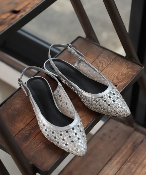 PAGEBOY（ページボーイ）の「メッシュフラットパンプス（パンプス・レディース・ブラック/シルバー・MEDIUM/LARGE）」の14枚目の写真