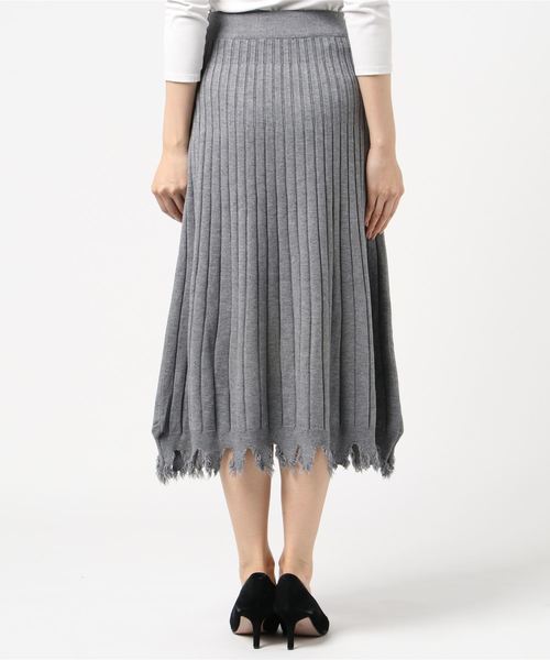 Leja（レジャ）の「リブフリンジAラインスカート（スカート・レディース・ベージュ/ブラウン/グレー・FREE）」の19枚目の写真