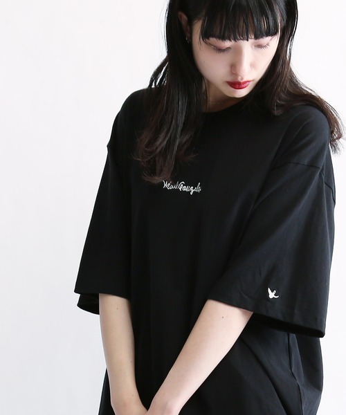 Mark Gonzales（マーク・ゴンザレス）の「Mark Gonzales / マークゴンザレス Lulu＆Arnie 別注 コラボ ビッグシルエット 刺繍 半袖T（Tシャツ/カットソー・メンズ・ホワイト/ブラック/ダークグリーン/ベージュ/ネイビー/ブラウン/ピンク/ホワイト系その他/ブラック系その他・SMALL/MEDIUM/LARGE/X-LARGE）」の4枚目の写真