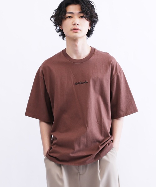 Mark Gonzales（マーク・ゴンザレス）の「Mark Gonzales / マークゴンザレス Lulu＆Arnie 別注 コラボ ビッグシルエット 刺繍 半袖T（Tシャツ/カットソー・メンズ・ホワイト/ブラック/ダークグリーン/ベージュ/ネイビー/ブラウン/ピンク/ホワイト系その他/ブラック系その他・SMALL/MEDIUM/LARGE/X-LARGE）」の11枚目の写真