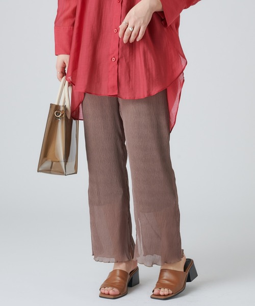 mystic（ミスティック）の「楊柳パンツ/リブ/シアー/リゾート（その他パンツ・レディース・ブラウン/ブラック/アイボリー/ライム・FREE）」の15枚目の写真