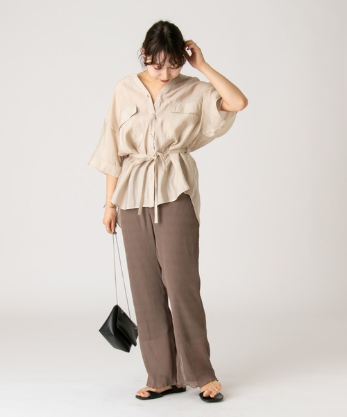 mystic（ミスティック）の「楊柳パンツ/リブ/シアー/リゾート（その他パンツ・レディース・ブラウン/ブラック/アイボリー/ライム・FREE）」の20枚目の写真