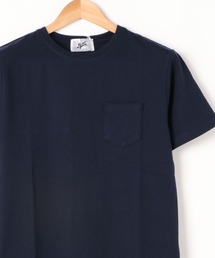 【Bl】無地半袖ポケット付きクルーネックTシャツ