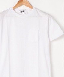 【Bl】無地半袖ポケット付きクルーネックTシャツ