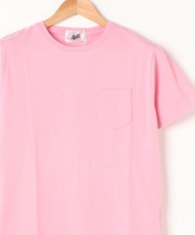 【Bl】無地半袖ポケット付きクルーネックTシャツ