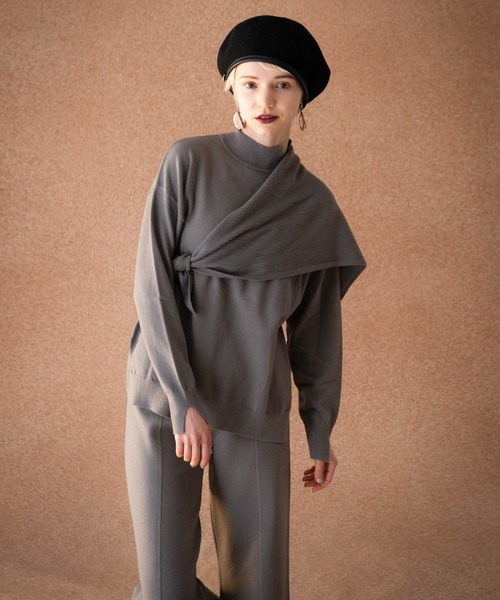 LAYMEE(レイミー)の「Norton knit / ノートンニット(ニット/セーター・レディース・ブラック/グレー/ピンク・FREE)」の1枚目の写真