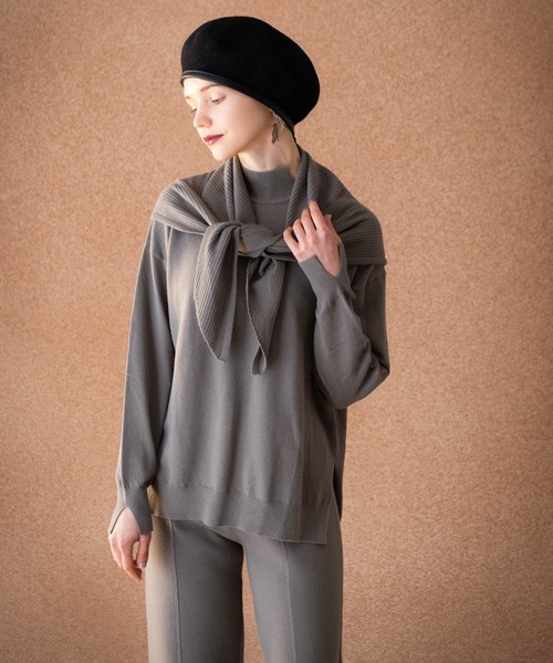 LAYMEE(レイミー)の「Norton knit / ノートンニット(ニット/セーター・レディース・ブラック/グレー/ピンク・FREE)」の11枚目の写真