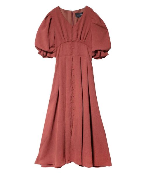 楽天カード分割 ワンピース ドレス ドレスladyフロントボタンクレープワンピース ドレス Lagunamoon ラグナムーン のファッション ドレス