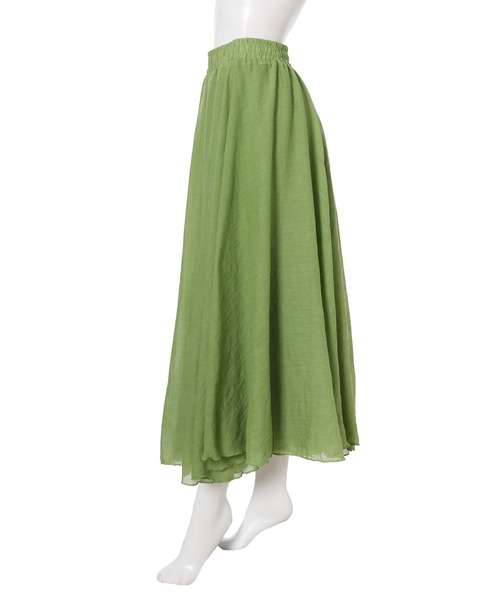 fifth(フィフス)の「楊柳カラーフレアスカート(スカート・レディース・イエロー/ブルー/グリーン・MEDIUM)」の4枚目の写真