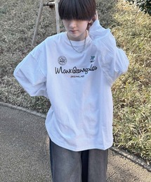 美品 正規 MONCLER ダメージ 製品染め加工 長袖 Tシャツ 502P▲ 美品 正規 MONCLER ダメージ 製品染め加工 長袖 Tシャツ 502P