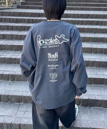 A17150 極美品 シークエル サークルロゴ&バックプリント ロンＴ 黒XL A17150 極美品 シークエル サークルロゴ&バックプリント ロンT