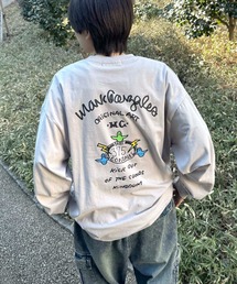 【新柄追加】 ワンポイント刺繍 / バックプリント / 袖プリント ビッグシルエットロンT カットソー メンズ レディース ユニセックス 【MARK GONZALES ARTWORK COLLECTION / マークゴンザレス】