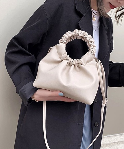 LUGG NAGG（ラグナグ）の「フリルハンドルショルダーバッグ（ショルダーバッグ・レディース・ブラック/ベージュ/ブラウン/ピンクベージュ・FREE）」の13枚目の写真