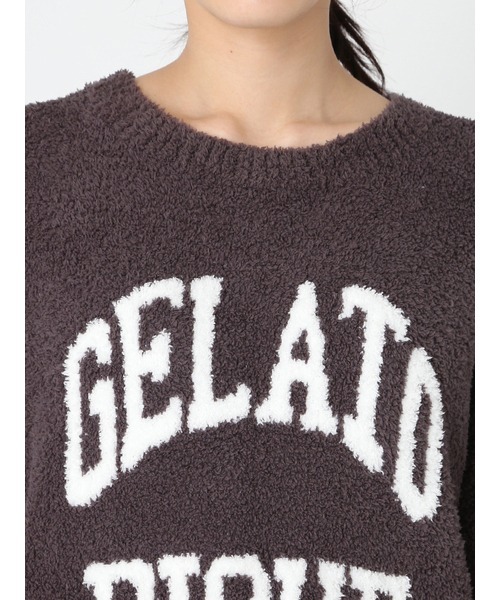 ジェラートピケ gelatopique パウダー ロゴ ジャガード ルームウェア パウダーロゴジャガードプルオーバー&ロングパンツセット