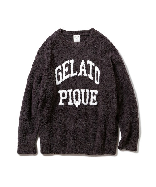 ジェラートピケ gelatopique パウダー ロゴ ジャガード ルームウェア gelato pique（ジェラートピケ）の「'パウダー'ロゴジャガード