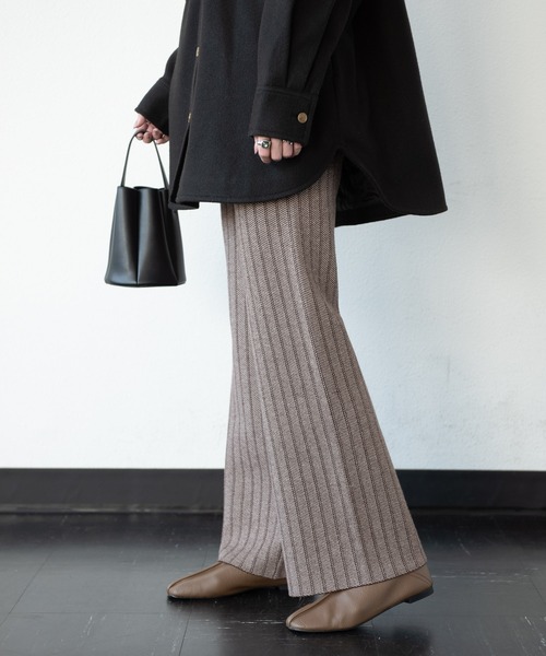 Aunt Marie's(アントマリーズ)の「ジャガードニットパンツ / AuntMarie’s(その他パンツ・レディース・ブラウン/ベージュ・FREE/SMALL)」の2枚目の写真