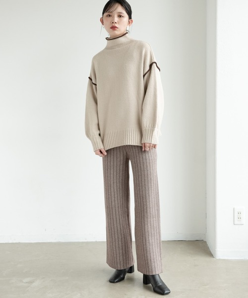 Aunt Marie's(アントマリーズ)の「ジャガードニットパンツ / AuntMarie’s(その他パンツ・レディース・ブラウン/ベージュ・FREE/SMALL)」の7枚目の写真