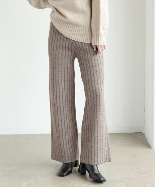 Aunt Marie's(アントマリーズ)の「ジャガードニットパンツ / AuntMarie’s(その他パンツ・レディース・ブラウン/ベージュ・FREE/SMALL)」の3枚目の写真