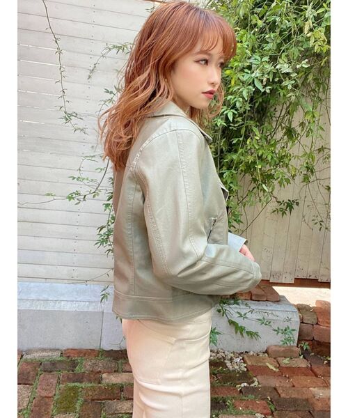 RESEXXY（リゼクシー）の「ライダースジャケット（ライダースジャケット・レディース・アイボリー/ブラック/ミント・FREE）」の15枚目の写真